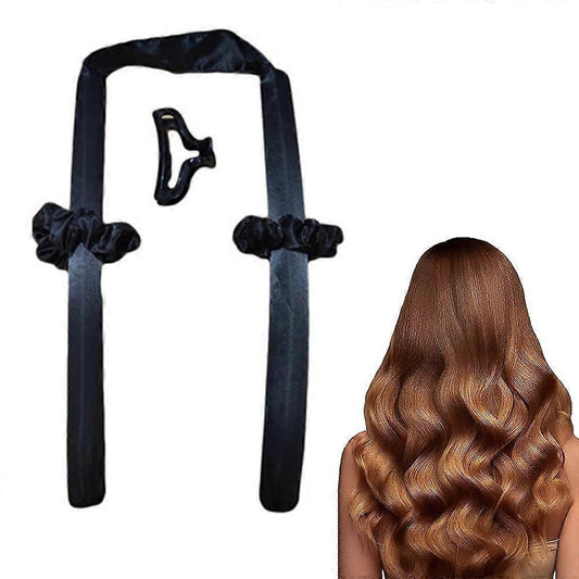 Heatless Hair Curlers For Long Hair, No Heat Silk Curls Headband Can To Sleep In Overnight, Soft Foam Hair Rollers, Curling Ribbon and Flexible