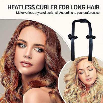 Heatless Hair Curlers For Long Hair, No Heat Silk Curls Headband Can To Sleep In Overnight, Soft Foam Hair Rollers, Curling Ribbon and Flexible